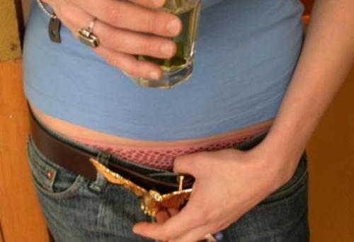 Katrin mit Glas